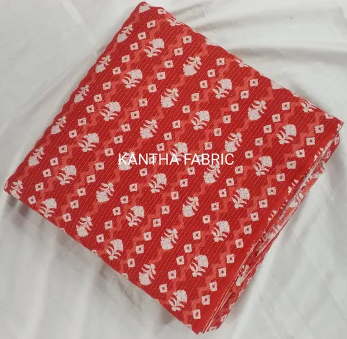 Kantha print red